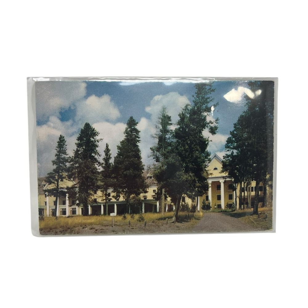 Lake Hotel on the Shores of Yellowstone Lake‎ Vintage Micro-Color Photo Postcard